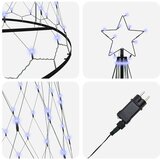 vidaXL LED božićno drvce s stalakom Plava 138.5 x 138.5 x 399 cm Metal | shoptok.hr