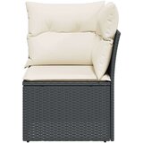  Kutna vrtna sofa s jastucima crna od poliratana | shoptok.hr