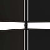 vidaXL Sobna pregrada s 6 panela crna 300 x 180 cm od tkanine | shoptok.hr