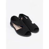 GOODIN Black openwork flat sandals | Shoptok.si