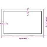  Kupaonska radna ploča svjetlosmeđa 80x50x(2-6) cm masivno drvo | shoptok.hr
