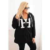 Kesi Women's Plus Size cotton hoodie with a large letter H black Cijene