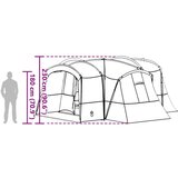  Obiteljski šator s krovom Zelena i bijela 760 x 645 x 230 cm | shoptok.hr