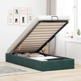 Maison Chic Otomanski Posteljni okvir - Enojna postelja - Postelja za odrasle brez vzmetnice zelen 100x200 cm žamet-J1977, (21773187) | Shoptok.si