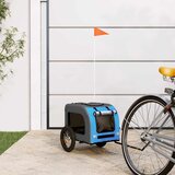 vidaXL Prikolica za bicikl za ljubimce plavo-siva od tkanine i željeza | shoptok.hr