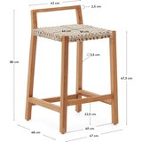 Kave Home Vrtna barska stolica od masivnog drveta u prirodnoj boji Giverola – | shoptok.hr