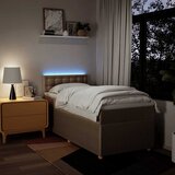  Okvir kreveta s oprugama i madrac krem 80x200 cm od tkanine | shoptok.hr