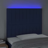  Posteljno vzglavje modro 90x5x118/128 cm blago | Shoptok.si
