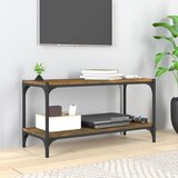 vidaXL TV omarica dimljen hrast 80x33x41 cm inženirski les in jeklo Cene