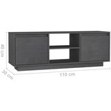 vidaXL TV omarica siva 110x30x40 cm trdna borovina | Shoptok.si