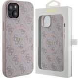 Guess GUHMP14SG4GFRP IPHONE 14 / 15 / 13 6.1 RÓŻOWY/PINK HARDCASE 4G COLLECTION LEATHER METAL LOGO MAGSAFE, (5000013811) | Shoptok.si
