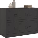  Komoda crna 99 x 39 x 73 cm čelična | shoptok.hr