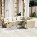 Maison Chic Seti vrtnega pohištva - Vrtna garnitura - Vrtni pohištvo set 10-delna z blazinami bež poli ratan, (21812072) | Shoptok.si