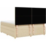  Krevet s oprugama i madracem krem 180x200 cm od tkanine | shoptok.hr