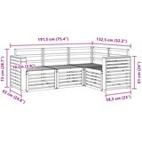 Setovi sofa 4 pcs Bijela 191 x 132,5 x 73 cm | Eponuda.com