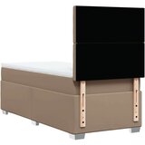vidaXL Krevet s oprugama i madrac cappuccino 100x200cm od umjetne kože | shoptok.hr