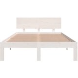  Okvir za krevet masivno drvo bijeli 120x190 cm mali bračni | shoptok.hr