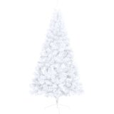 vidaXL umjetna polovica božićnog drvca sa stalkom bijela 150 cm pvc | shoptok.hr