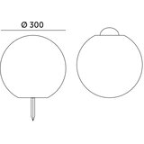  LED RGB prigušiva solarna lampa LED/5W/3,7V 3000K IP54 prečnik 30 cm | Eponuda.com