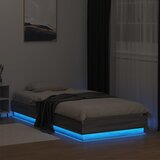  Okvir za krevet s LED svjetlima siva boja hrasta 90 x 200 cm | shoptok.hr