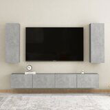 The Living Store Komplet TV omaric 4-delni betonsko siva iverna plošča - TV Omarica, (21434567) | Shoptok.si