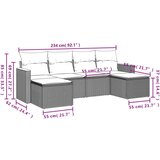  6-dijelni set vrtnih sofa s jastucima bež od poliratana | shoptok.hr