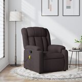  Masažni naslonjač od tkanine tamnosmeđi | shoptok.hr