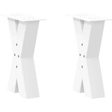  Noge za klubsko mizico v obliki črke X, 2 kosa, bele barve, 38 x (42-43) cm, jeklo, (22123985) | Shoptok.si