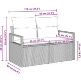  Vrtni kauč s jastukom s pohranom 120 x 62 x 69 cm poliratan | shoptok.hr