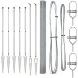 vidaXL Set stebričev za ograjo Set 2 Pocinkano jeklo 10 x 1.5 m | Shoptok.si