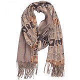 Pri Warm stylish scarf pattern geometric teddy bears shiny thread soft smooth 180x70 cm Cene