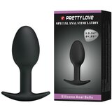 PRETTY LOVE BOTTOM PRETTY LOVE ERGONOMIC SILICONE ANAL PLUG ANCHOR DESIGN 6.5 CM BLACK Cene