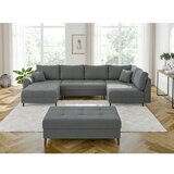Ropez Siv tabure iz tkanine bouclé Ariella – | Shoptok.si