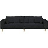 SOFA s jastukom Crna 250 x 77 x 76 cm tkanina | shoptok.hr