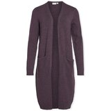 Vila Noos Ril Long Cardigan - Plum Ljubičasta Cijene