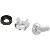 M6 screws cage nuts mounting kit, 20-Pack, zinc-plated, AC0111
