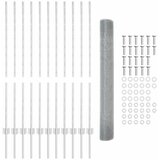  Zavarena žičana ograda s postom 25 x 1,2 m Srebrna Mreža | Shoptok.si