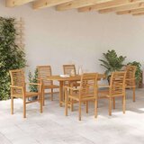 vidaXL 7-dijelni vrtni set za objedovanje od masivnog drva teak | shoptok.hr