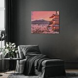  Slika za samostalno slikanje - A temple against the backdrop of Mount Fuji 50x40 | shoptok.hr
