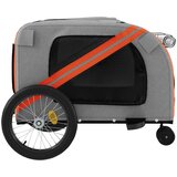 Prikolica za bicikl za ljubimce narančasto-siva tkanina/željezo | shoptok.hr