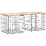  Vrtna klupa s gabionskim dizajnom 103x44x42 cm masivna borovina | shoptok.hr