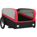  Prikolica za bicikl crno-crvena 45 kg željezna 138 x 69 x 58 cm | Shoptok.si