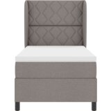 Box Spring postelja z vzmetnico v taupe barvi, 100x200 cm iz tkanine, (22051484) | Shoptok.si