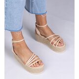 D/CEO marka niezdefiniowana Beige platform espadrille sandals Panola | Shoptok.si