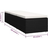 In 3-delni komplet vrtnih ležalnikov mizice poli ratan črn | Shoptok.si