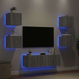  Stenske TV omarice z LED lučkami 5 kosov siva sonoma, (20988554) | Shoptok.si
