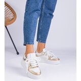 Gemre White and gold platform sneakers Ivalda | Shoptok.si