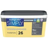 SWINGCOLOR Boja za zid Simply (Žuta br. 26, Mat, 1 l) | shoptok.hr