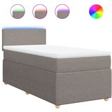 vidaXL Box spring postelja z vzmetnico taupe 100x200 cm blago, (21291515) Cene