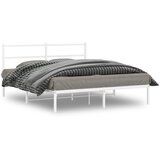 vidaXL Metalni okvir za krevet s uzglavljem bijeli 150x200 cm Cijene